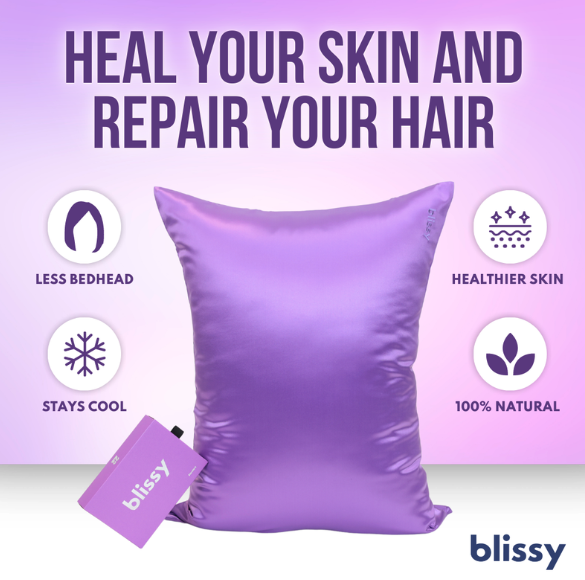 Heal your skin and repair your hair — Blissy silk pillowcase ad