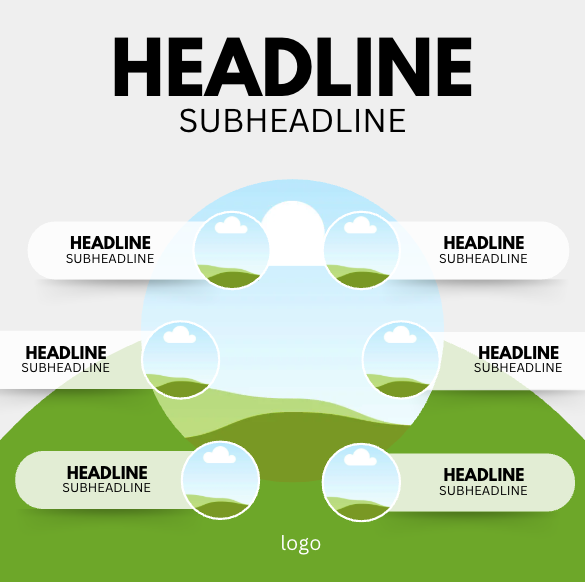 Blank editable Canva template with placeholder headline and image areas